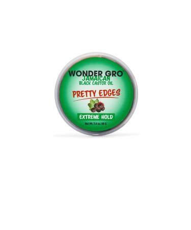 Wonder Gro Jamaican Black Castor Oil Edge Gel for Extreme Hold  2.4 oz - Soften & Control Hair