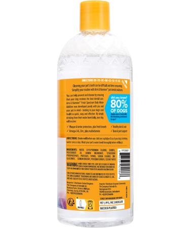 ARM & HAMMER Fresh Spectrum Coconut Mint Dog Water Additive 473ml - Dental Care for Dogs - Plaque & Tartar Removal - Breath Freshener - Gum & Teeth Cleaning - No Brushing Needed - Easy Pet Oral Hygiene - Buy Online on GoSupps.com