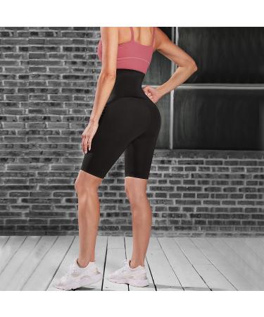 KUMAYES Women's Sauna Sweat Pants High Waist Slimming Shorts - Thermo Body Shaper for Workout - Black XX-Large - Buy Online on GoSupps.com