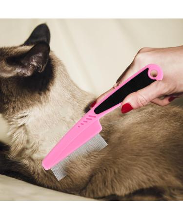 Molain Cat Dog Flea Comb Set - 4 Pieces Pink Grooming Tools & Tear Stain Removers for Pets - Buy Online on GoSupps.com