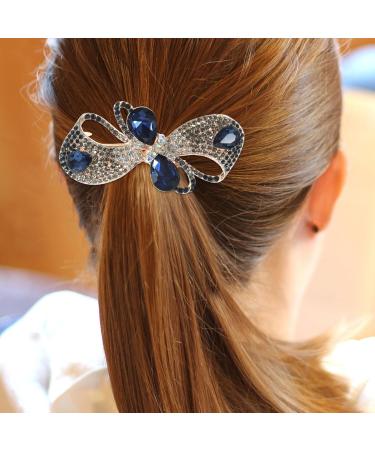 PATKAW Hair Clip Bow Rhinestone Hair Barrette Clips Fine Thick Hair Clip Ponytail Holder for Women Teen Girls A - Buy Online on GoSupps.com