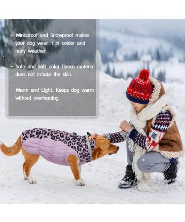Kuoser Warm Dog Jacket - Reflective Windproof Coat for Small & Large Dogs | Stylish Winter Dog Coat | XL Purple - Buy Online on GoSupps.com