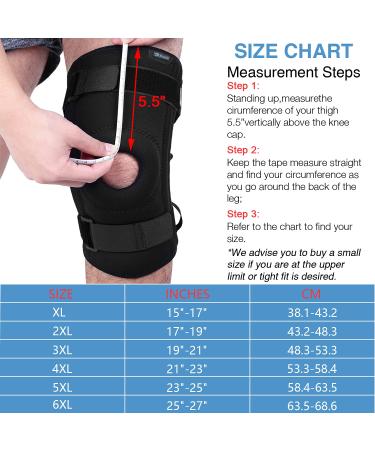 Nvorliy Knee Sleeve Plus Size 3XL - Detachable Strap Open-Patella Stabilizer Brace for Arthritis, Meniscus & Ligament Injuries - Patellar Tendonitis Support for Men & Women - Black (Pack of 1) - Buy Online on GoSupps.com
