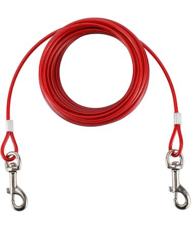 Artilife 30FT Dog Stakes Dog Leash Ground Anchor Tie Out Cable and 16.5" Anti Rust Stake for Small to Medium Dog Up to 100Lbs in Weight in Outdoor Yard and Camping - Buy Online on GoSupps.com