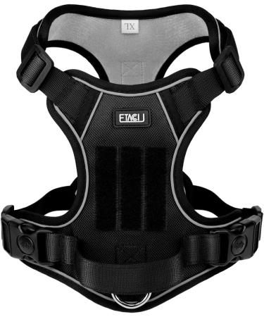 Etaccu No-Pull Dog Harness with Handle - Adjustable Reflective Breathable Safety Harness for Medium Dogs - Black XL - Buy Online on GoSupps.com