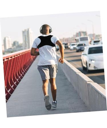 SOLUSTRE Belt Shoulder Rest Brace Holder Posture Straps for Men Support Belt Polyester Black - Buy Online on GoSupps.com