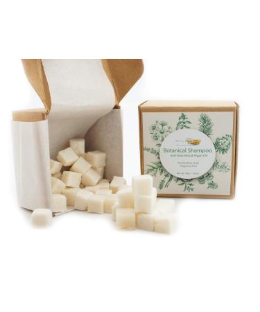 Funky Soap Botanical Shampoo Cubes with Aloe Vera and Argan Oil for Sensitive Scalp Fragrance-Free 40g