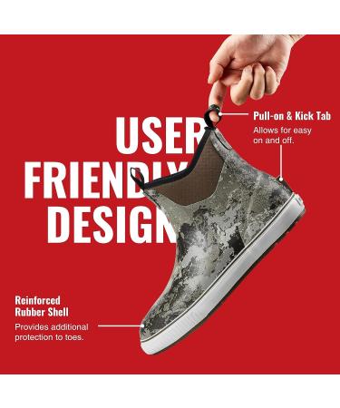 Piscifun Men's Waterproof Fishing Deck Boots - Anti-Slip Rubber, Neoprene Lining, Camo 10 - Buy Online on GoSupps.com