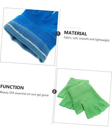 Beatifufu 2 Pairs Gel Gloves Moisturizing Gloves Reusable Half Finger Gloves Moisturizing Fingerless Gloves Essential Oils Gloves Cracked Hands Repair Gloves Grooming Glove Knitting 16X13X1CM - Buy Online on GoSupps.com