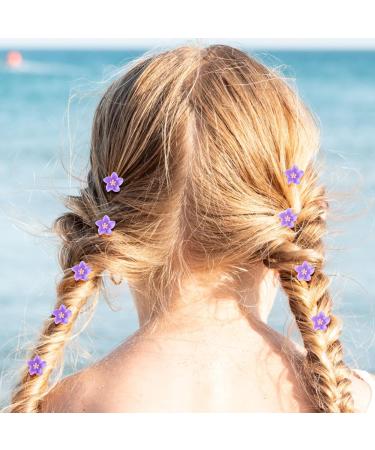 AndiBro Mini Lilies Hair Clip Set - 20 Cute Purple Decorative Short Hairpins for Women & Girls | Fashionable Metal Hair Jewelry & Gifts - Buy Online on GoSupps.com