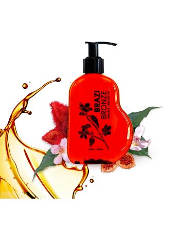 Dark Tanning Oil No SPF Cruelty-Free Organic Natural Suntan Oil Carotene Tanning Oil Almond Oil Vitamin E Gluten Free Vegan Large Tanning Oil with Pump (8.45 Ounces) 8.45 Fl Oz (Pack of 1)