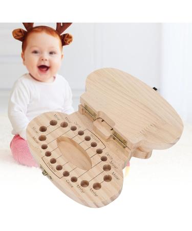 Zyyini Baby Tooth Box - Wooden Kids Keepsake Organizer for Baby Teeth - Hippo Shaped with Individual Holes - Primary Teeth Memory Keeper - Buy Online on GoSupps.com