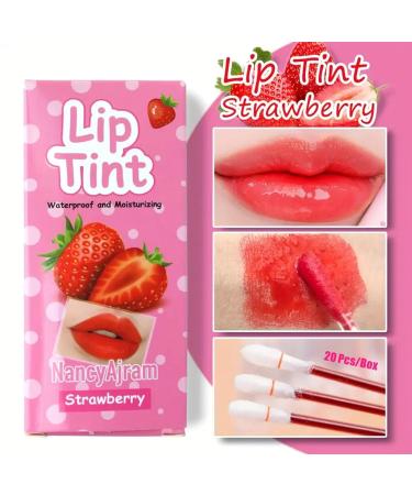 Buy Lip Tint Cotton Swabs - 20 Pcs Waterproof Non-Stick Q-Tips for Long Lasting Lip Makeup (Strawberry - Buy Online on GoSupps.com