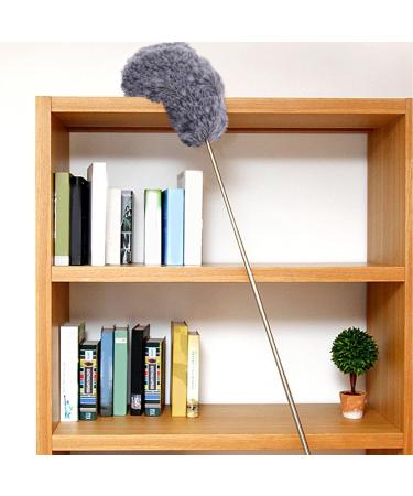 Besreey Telescoping Duster - Retractable Dust Brush Cleaner - Flexible Spider Web Brush Reusable Fiber Duster Ergonomic Cleaning Tool for Furniture Car Cobweb Grey - Buy Online on GoSupps.com