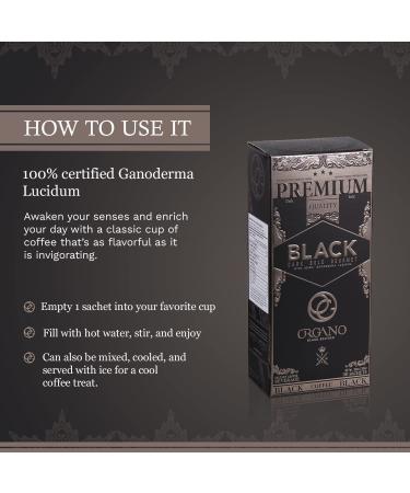 4 Boxes ORGANO Premium Black Coffee 100% Certified Ganoderma Lucidum (120 Sachets) - Buy Online on GoSupps.com