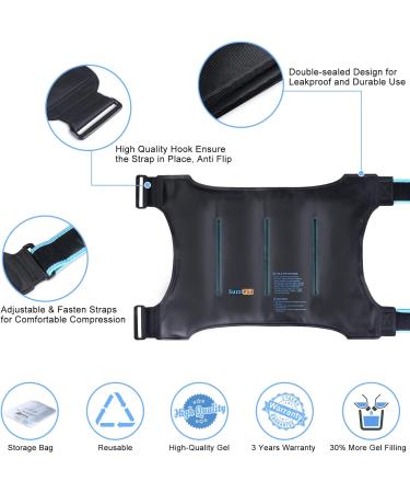 SuzziPad Hip Ice Pack Wrap for Pain Relief & Recovery - Reusable & Adjustable for Hip Injuries, Surgery, Inflammation & Swelling - Buy Online on GoSupps.com
