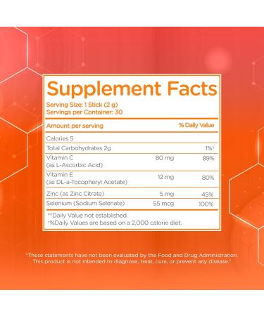 Dr. T On-The-go Packs Immune System Formula No Water Needed Direct-to-Mouth with Vitamins C E Zinc & Selenium Supports Daily Wellness Vitality & Overall Health Orange 30 Packs - Buy Online on GoSupps.com