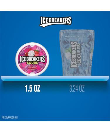ICE BREAKERS Sour Mints - Mixed Berry, Strawberry, Cherry - 1.5 Oz - Pack Of 8 - Buy Online on GoSupps.com
