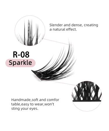 DIY Eyelash Extension Kit | 144 Pcs Thin Band Cluster Lashes with Mascara Brush, Glue, and Applicator | R-08 Kit (1 Count, Pack of 3) - Buy Online on GoSupps.com
