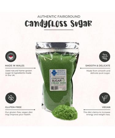 Baking Beauty and Beyond Premium 800g Bulk Floss Sugar - Cream Soda Flavour | Natural Ingredients for Cotton Candy | Perfect for Every Occasion - Buy Online on GoSupps.com