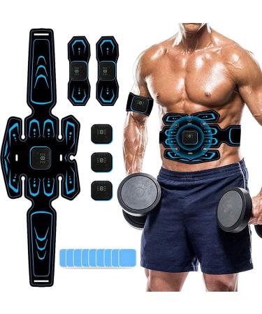 Hongxian ems belly trainer abdominal muscle trainer electrical EMS training device belt belly trainer of electrically portable muscle stimulator 8 modes & 19 intensities belly trainer training
