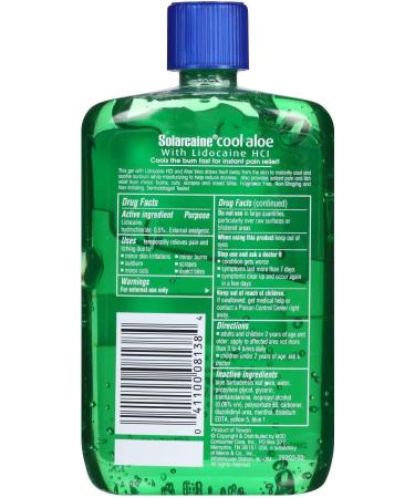 Sunburn Relief: Solarcaine Aloe Extra Burn Relief Gel - 8 oz - Buy Online on GoSupps.com