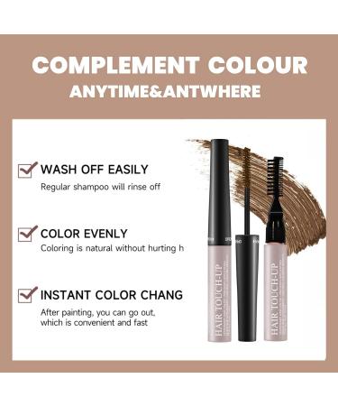 Light Brown Hair Root Colour Touch Up Temporary Hair Colour Touch Up Semi Permanent Hair Dye Brown Quick Root Touch Up Waterproof Long Lasting Grey Hair Coverage Natural Hair Root Touch Up with Brush - Buy Online on GoSupps.com