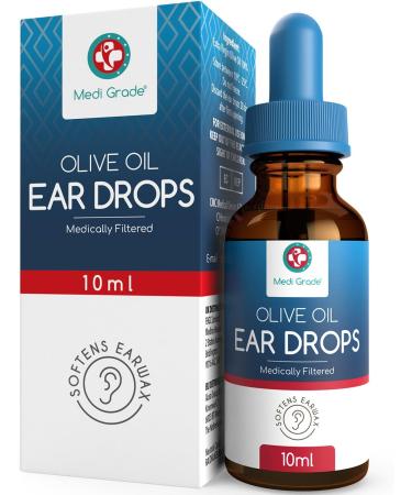 Medi Grade Olive Oil Ear Drops for Wax Removal and Blocked Ears - 10 ml
