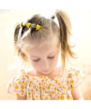120 Pcs Multicolor Baby Hair Ties - Soft Seamless Hair Elastics for Girls Kids - 1 Inch Diameter Ponytail Holders - Buy Online on GoSupps.com