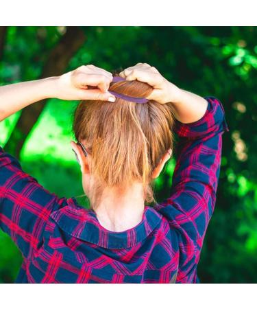 Hair Elastics No Damage Wide Hair Ties Hair Elastics Ponytail Holders No Damage Hair Elastic Bands Hair Accessories Seamless Elastics for Thick Hair - Buy Online on GoSupps.com