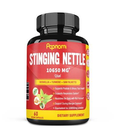 Stinging Nettle Root Extract Capsules equivalent to 10650MG, Highest Potency Plus Complex | Prostate Health Supplements for Men | Promotes Urinary Tract Health, Blood Pressure Support, 2 Months Supply