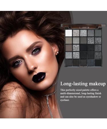 Palette de maquillage Goth - Palette de fards paupi res Dark | 25 couleurs de fard paupi res Black Maatt Shimmer | de poudre | Kit gothique smokey il | de ton cool pour les femmes d b - Buy Online on GoSupps.com