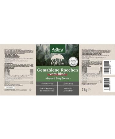 Aniforte Ground Bones for Dogs & Cats - 2 kg Meat Bone Flour Natural Calcium for Strong Bones & Joints - Buy Online on GoSupps.com