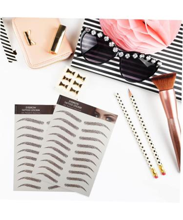 OHPHCALL 9 Sheets Waterproof Eyebrow Stickers Eyebrow Stickers Waterproof Temporary Brow Tattoos 6d Template - Buy Online on GoSupps.com