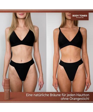 Body Tones Self-Tanning Mousse - Anti-Aging Moisturizing Dark Self-Tanner | 155ml (1-Pack) - Achieve Natural Glow! - Buy Online on GoSupps.com