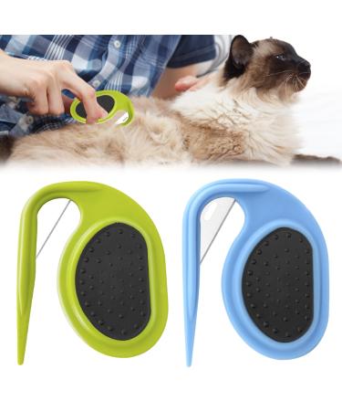 Demanding knife cat 2 pieces cat hair remover knot comb hair distance tool massage comb care knife for long -haired pets pet knotting comb for dogs removal of feasts