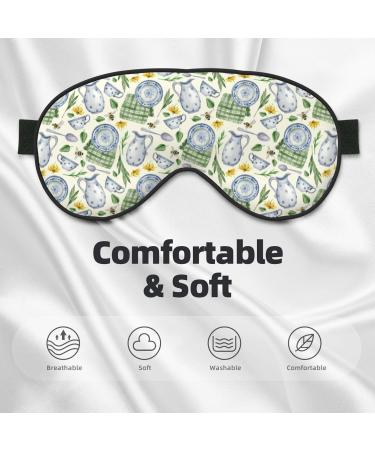 Vintage Utensils Print Sleep Masks - Comfortable & Soft Eye Mask with Adjustable Strap for Home & Travel - Buy Online on GoSupps.com