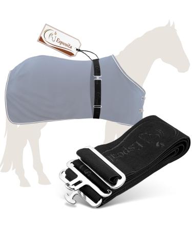 Esposita elastic blanket girth horse elastic blanket girth elastic black