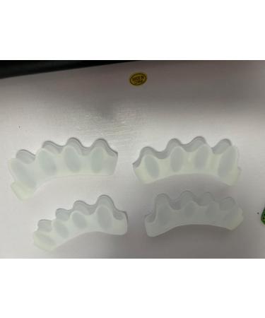 Silicone Toe Separators (2 Pair) - Toe Straighteners and Spacers for Curled, Overlapping Toes - Toe Stretcher for Toe Relaxation and Relief - Transparent Color - Buy Online on GoSupps.com