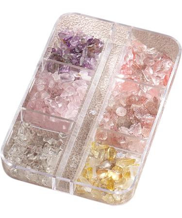 FEIlei 6 Grids Nail Jewelry Zircon Nail Art Rhinestones Decors Crystals Diamond Gems - Buy Online on GoSupps.com