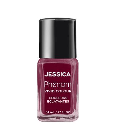JESSICA | Phenom Vivid Colour Nail Polish | Long-lasting Gel-like Nail Polish without UV Lights coming in vivid & pigmented colours | Maroon Mural | 14 ml
