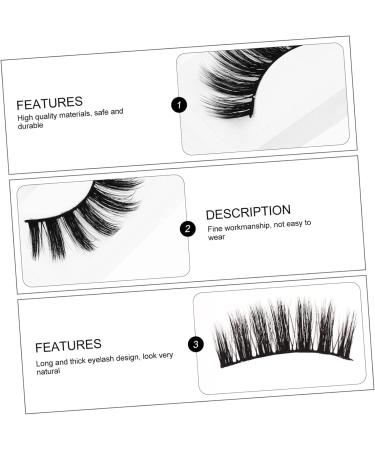 Angoily 5 Pairs Artificial False Eyelashes Creative Fake Eyelashes Cosmetics Tools Makeup Tool Long Extension False Lash Women Makeup Eyelash Curl Genuine Lashes Unique 3d Chemical Fiber - Buy Online on GoSupps.com