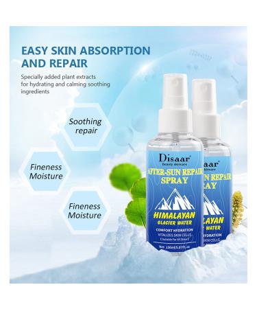 After Sun Repair Spray | Himalayan Glacier Water | Hydrating Moisturizer for Skin | 150ml/5.07oz - Buy Online on GoSupps.com
