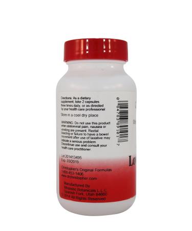 Dr. Christopher's Lower Bowel Formula 100 caps (3 Pack) - Natural Digestive Support - Buy Online on GoSupps.com