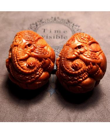 Unbit Ballstretcher & Fitness Handball - Magnetic Stress Relief & Baoding Balls for Hand Exercises - Carved Elephant Design - International Shipping Available - Buy Online on GoSupps.com