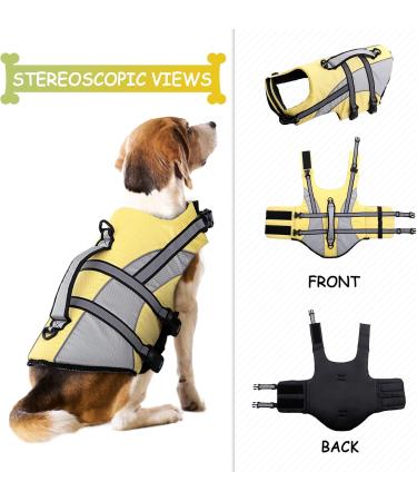 Buy Hjyokuso Dog Life Jacket Adjustable Reflective & Strong Buoyancy for Swimming Boating & Canoeing (Medium 20.5 -25 ) - Buy Online on GoSupps.com