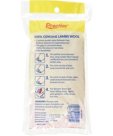 Premier Lambs Wool 0.37oz - Pack of 1 | Soft & Natural Fibers for Crafting - Buy Online on GoSupps.com