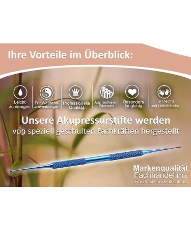 Buy InstrumenteNrw Acupressure Meridian Pen - Stainless Steel Acupuncture & Massage Pen (Titanium Blue) for Effective Relaxation - Buy Online on GoSupps.com