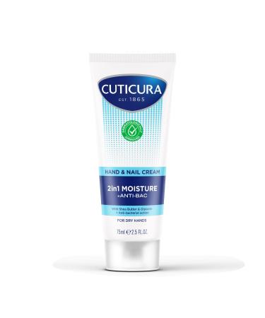 Cuticura Hand & Nail 2 in 1 Antibac Moisturizing Cream 75ml Antibacterial Smoothing Soothing and Moisturizing for Hands