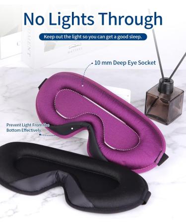 3D Contoured Sleep Mask for Men and Women - Purple | Comfortable Eye Covers for Quality Sleep, Travel, Yoga, and Airplane Nap - Buy Online on GoSupps.com